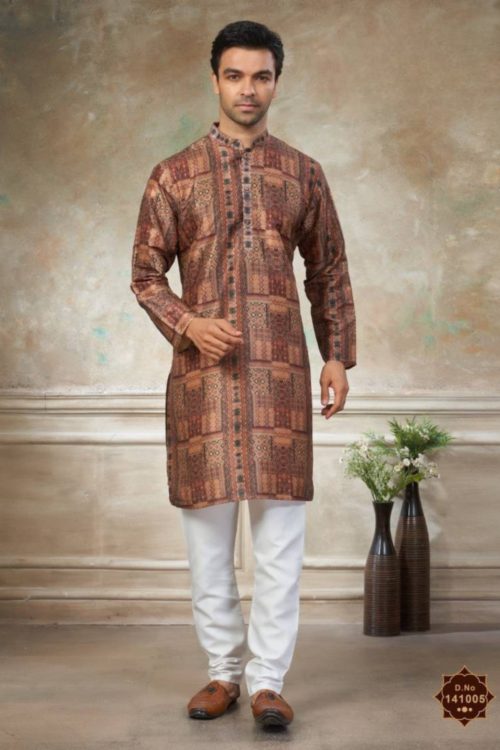 Royal Classic Print Kurta Pajama Set